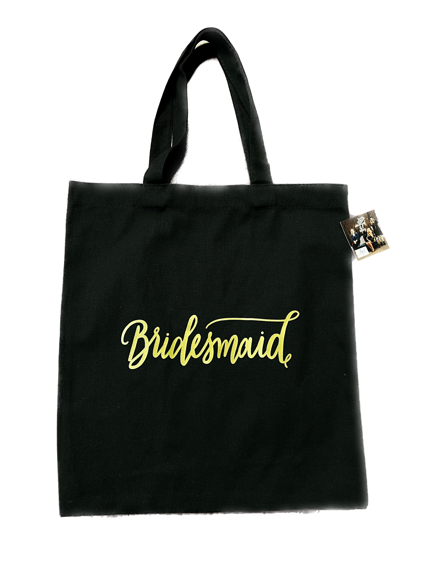 Bridesmaid Black Canvas Bag