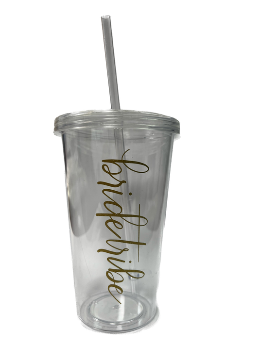 Bride Tribe Cup with Straw